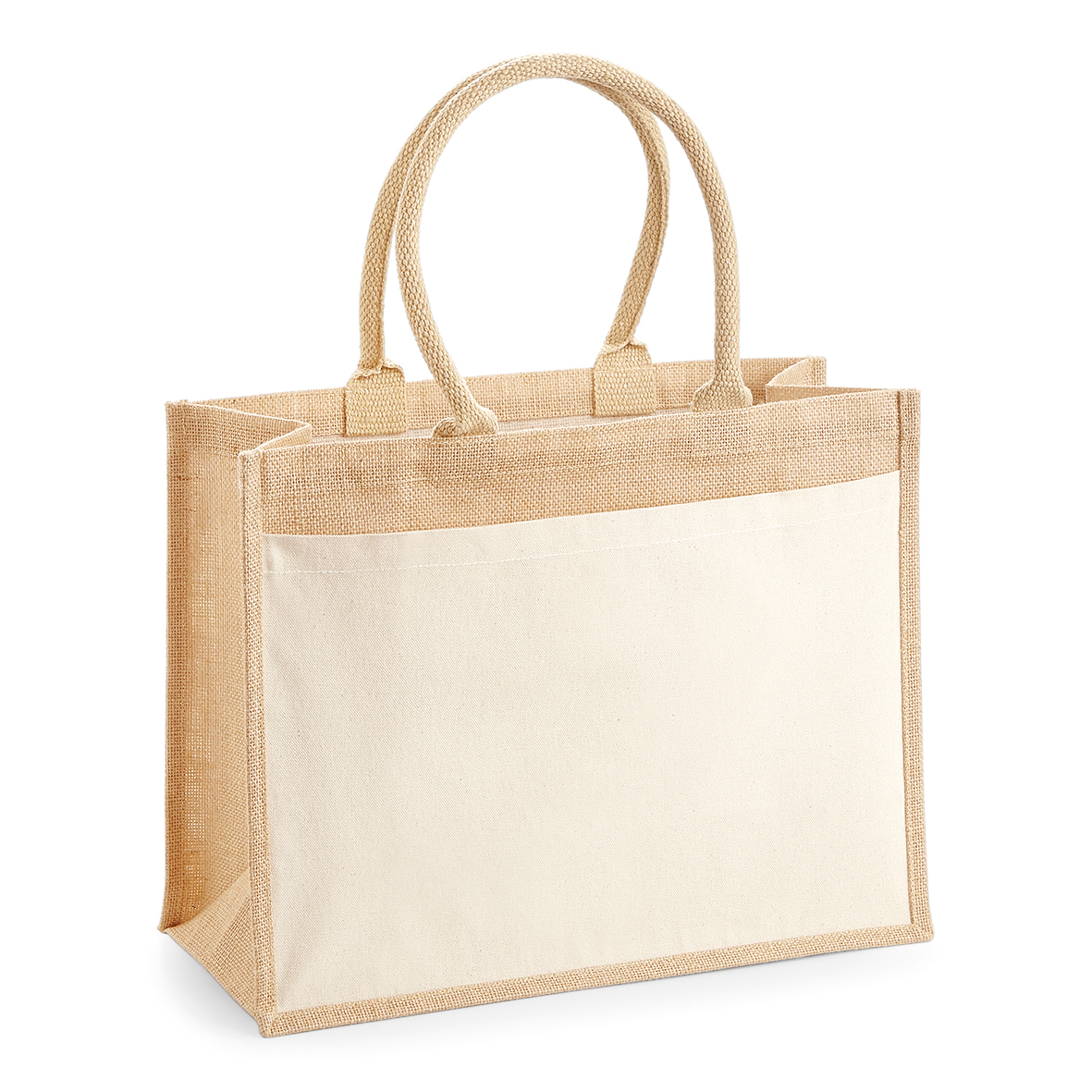 Cotton Pocket Jute Shopper - Westford Mill