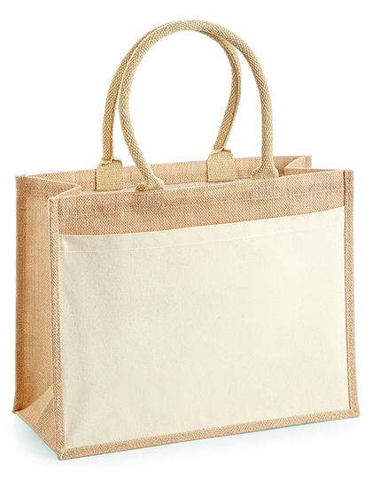 Cotton Pocket Jute Shopper - Westford Mill
