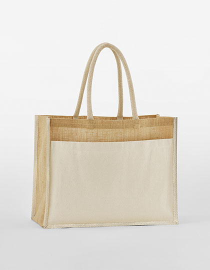 Cotton Pocket Natural Starched Jute Shopper - Westford Mill