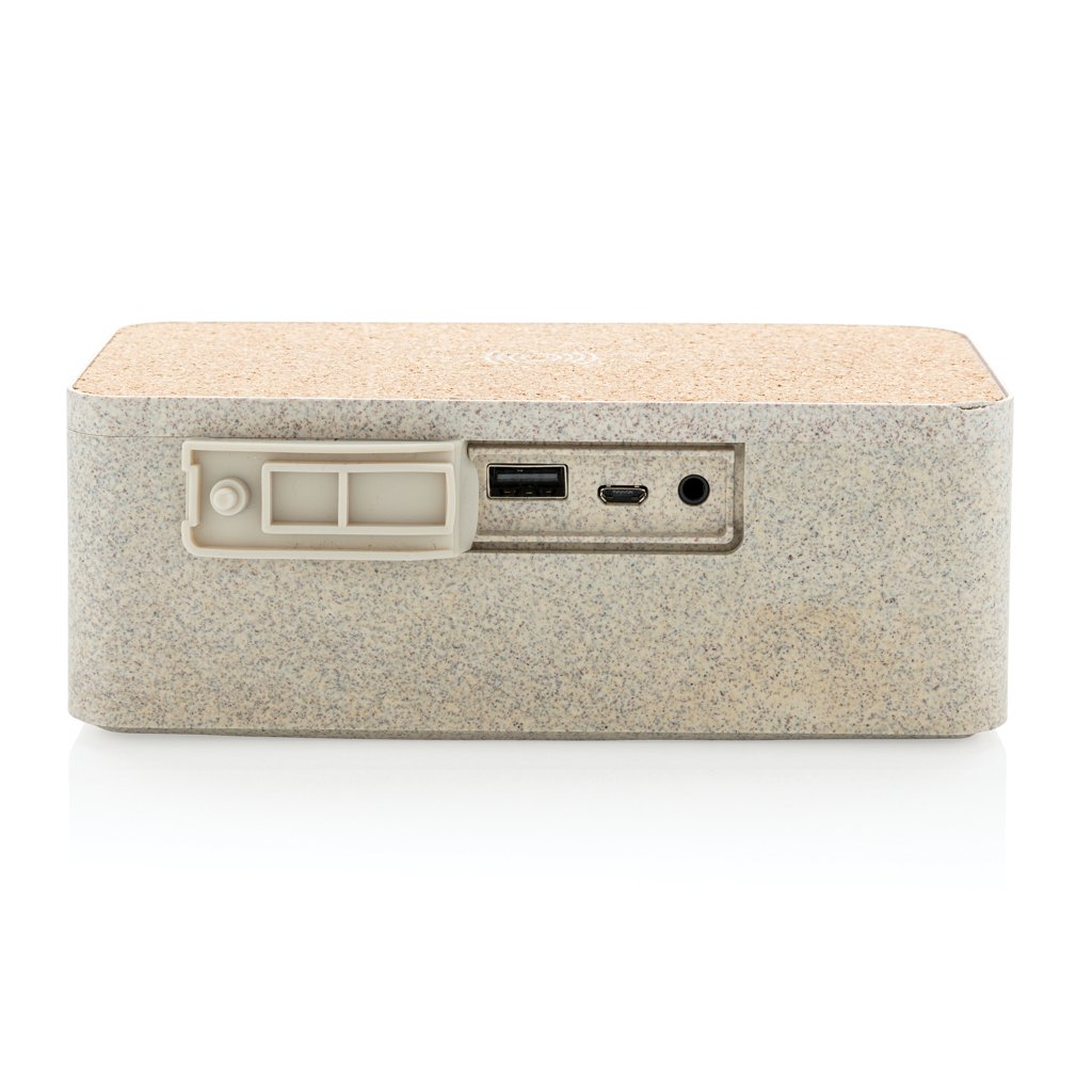 Bezdrôtový reproduktor a nabíjačka z pšeničnej slamy - XD Collection