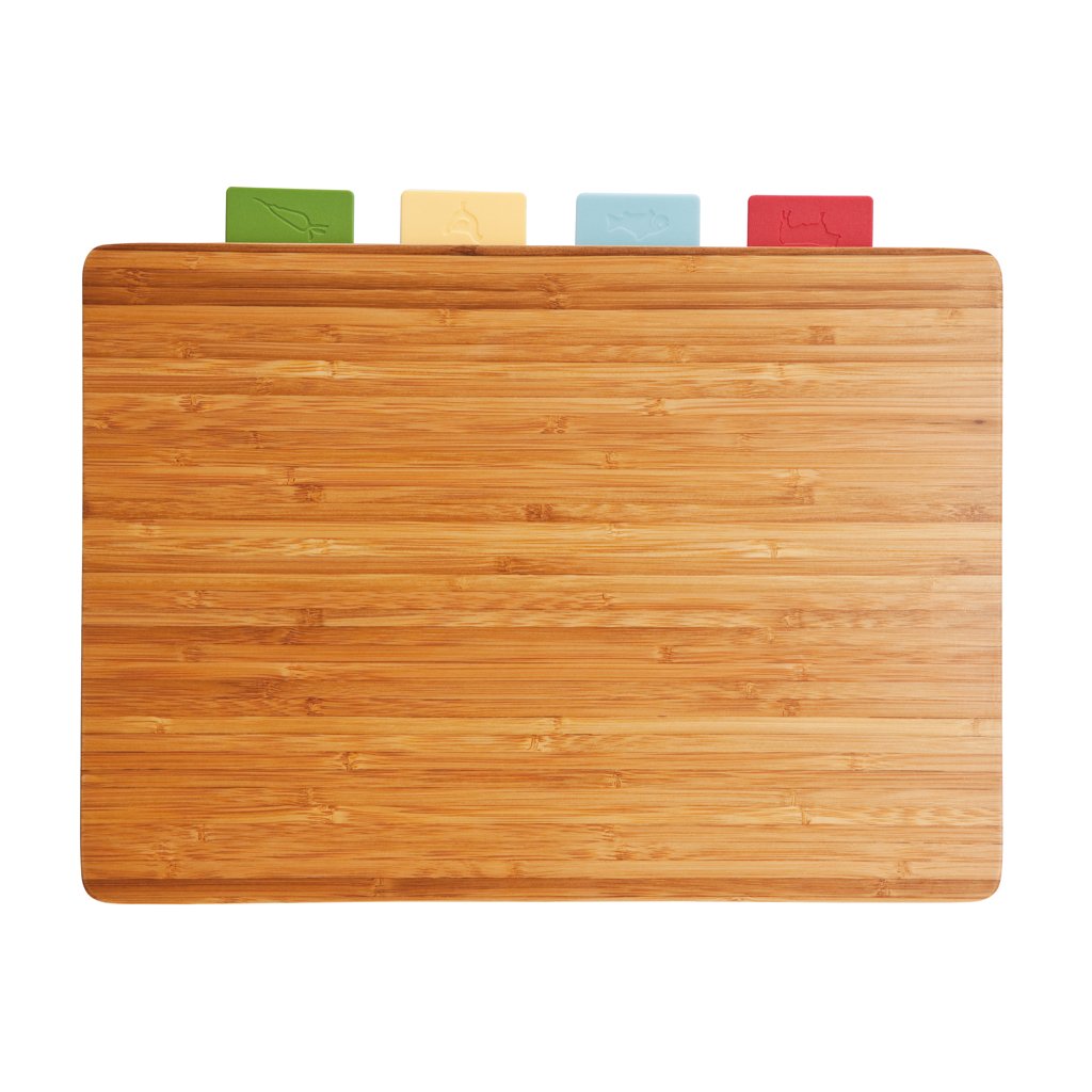 Bambusová doska so 4ks hygienických krájacích dosiek - XD Collection