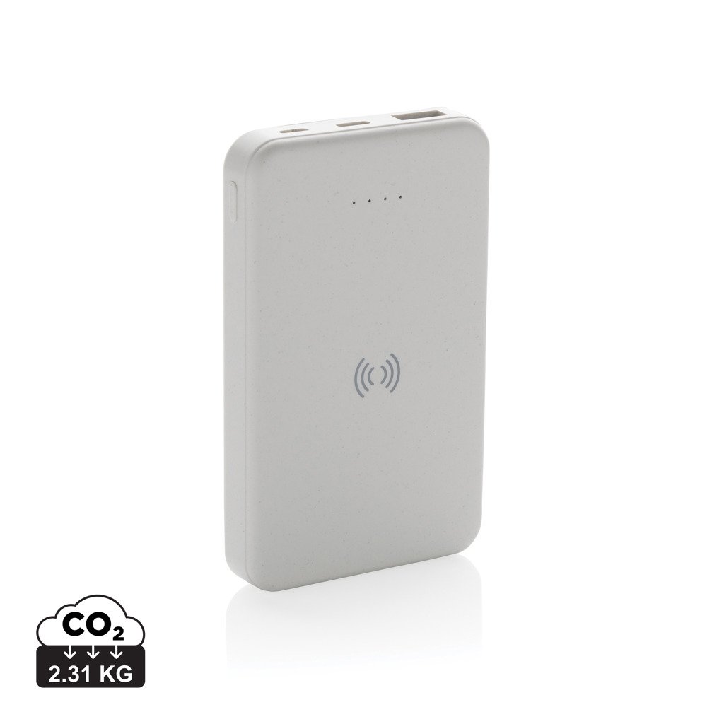 Bezdrôtová powerbanka 5000 mAh 5W z RCS recykl. plastu - XD Collection
