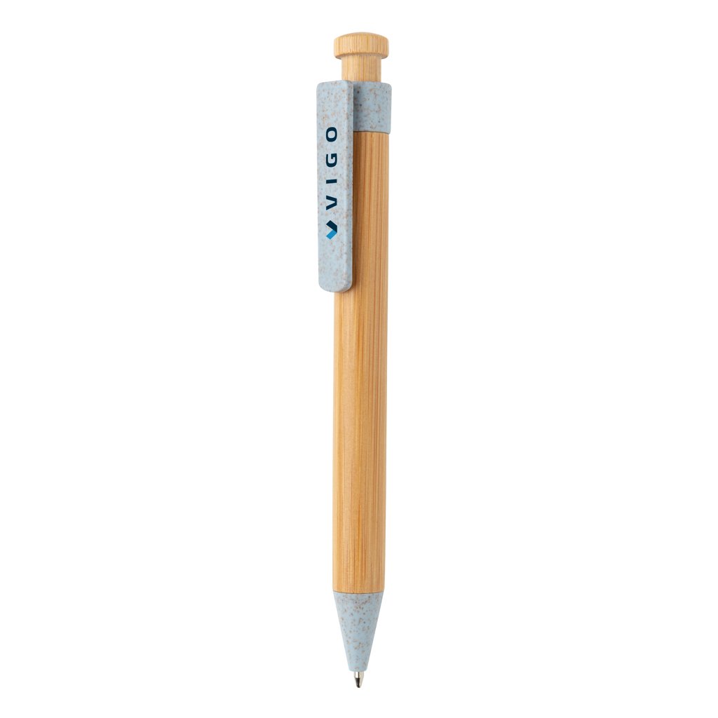 Bambusové pero s klipom z pšeničnej slamy - XD Collection