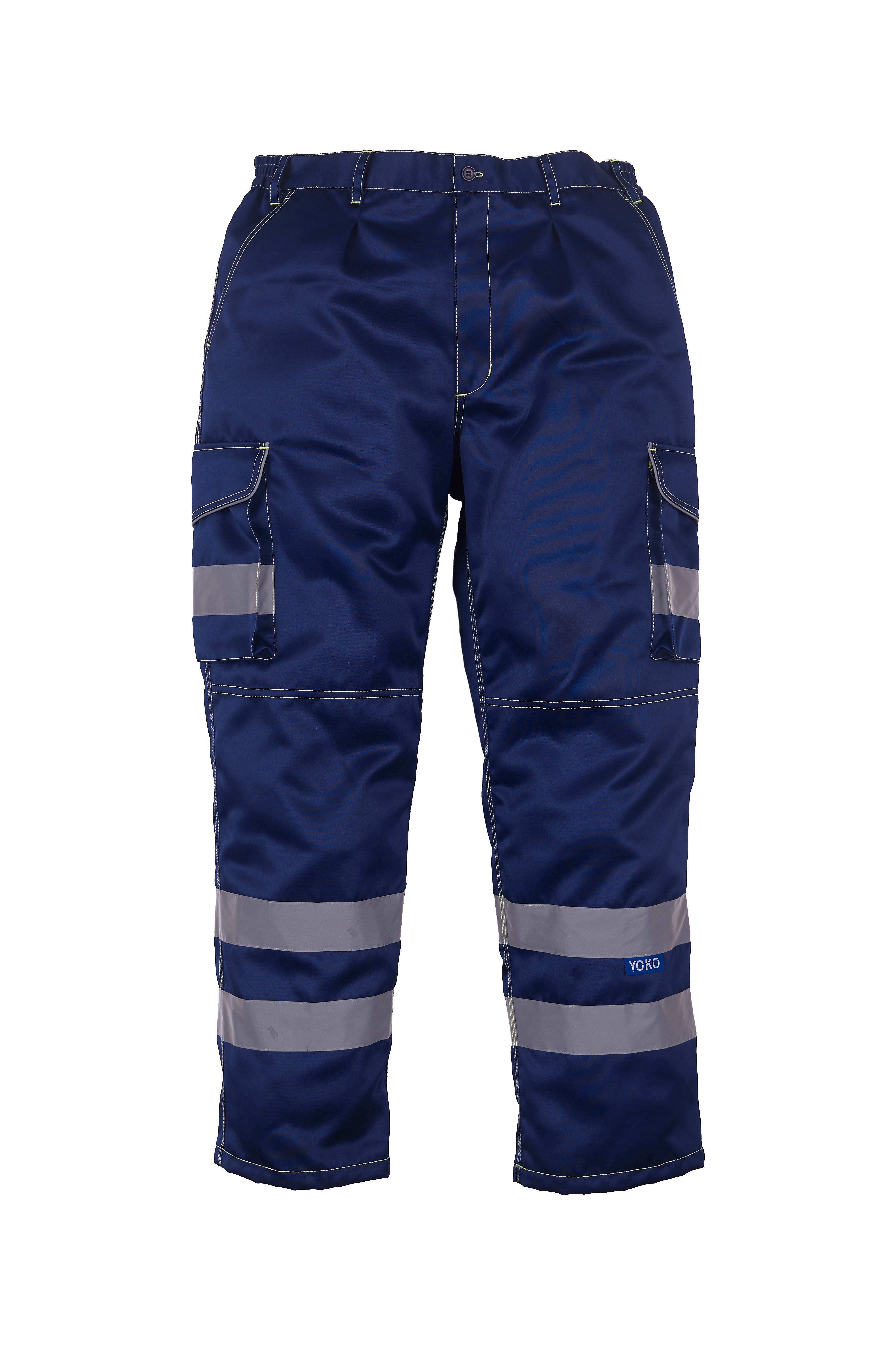 Hi-Vis Cargo Trousers With Knee Pad Pockets - YOKO