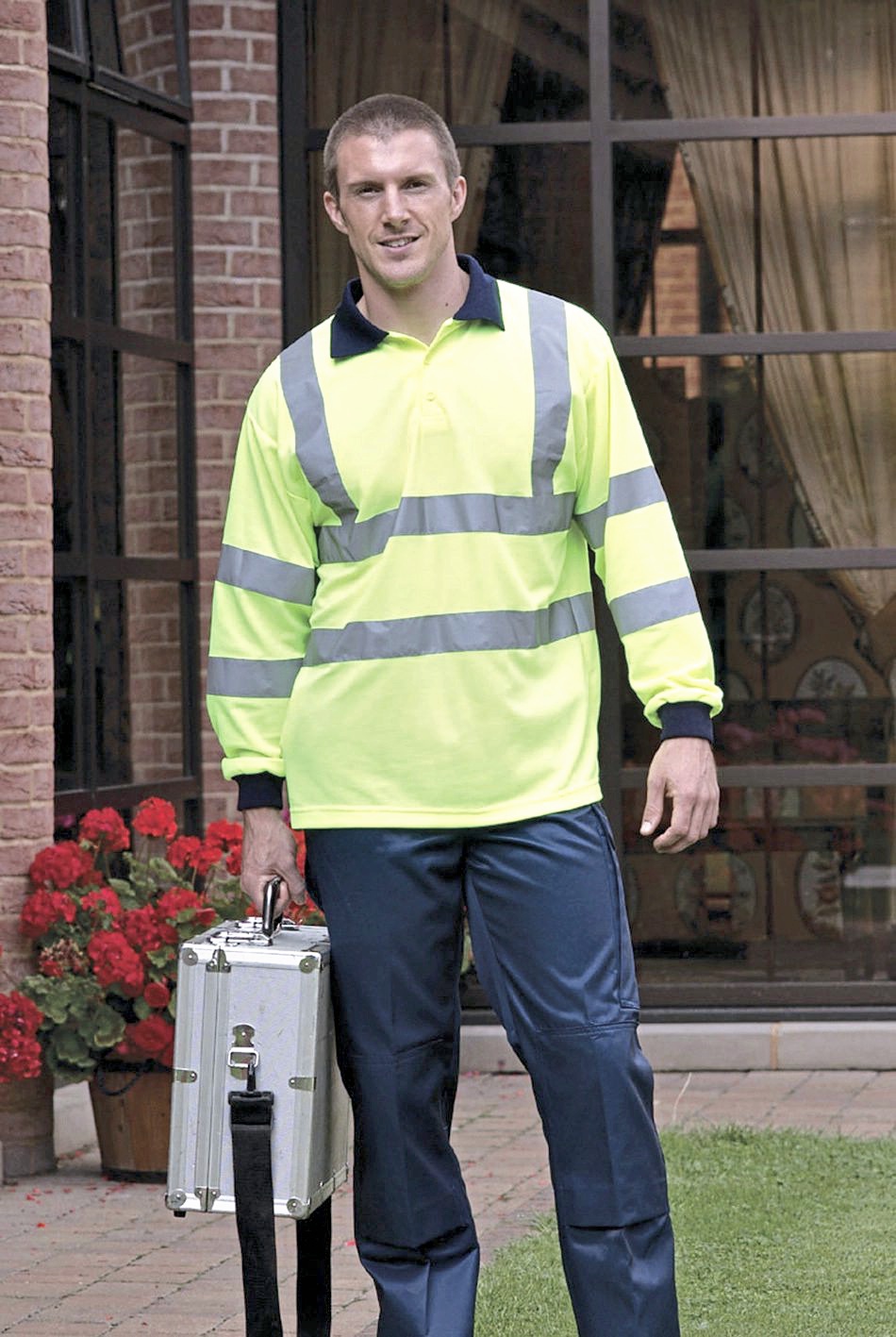 Hi-Vis Long Sleeve Polo - YOKO